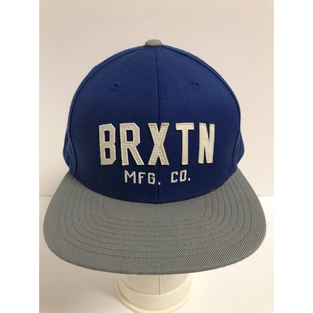 Brixton BRXTN Mfg. Co. Blue gray Snapback Hat - Picture 1 of 8